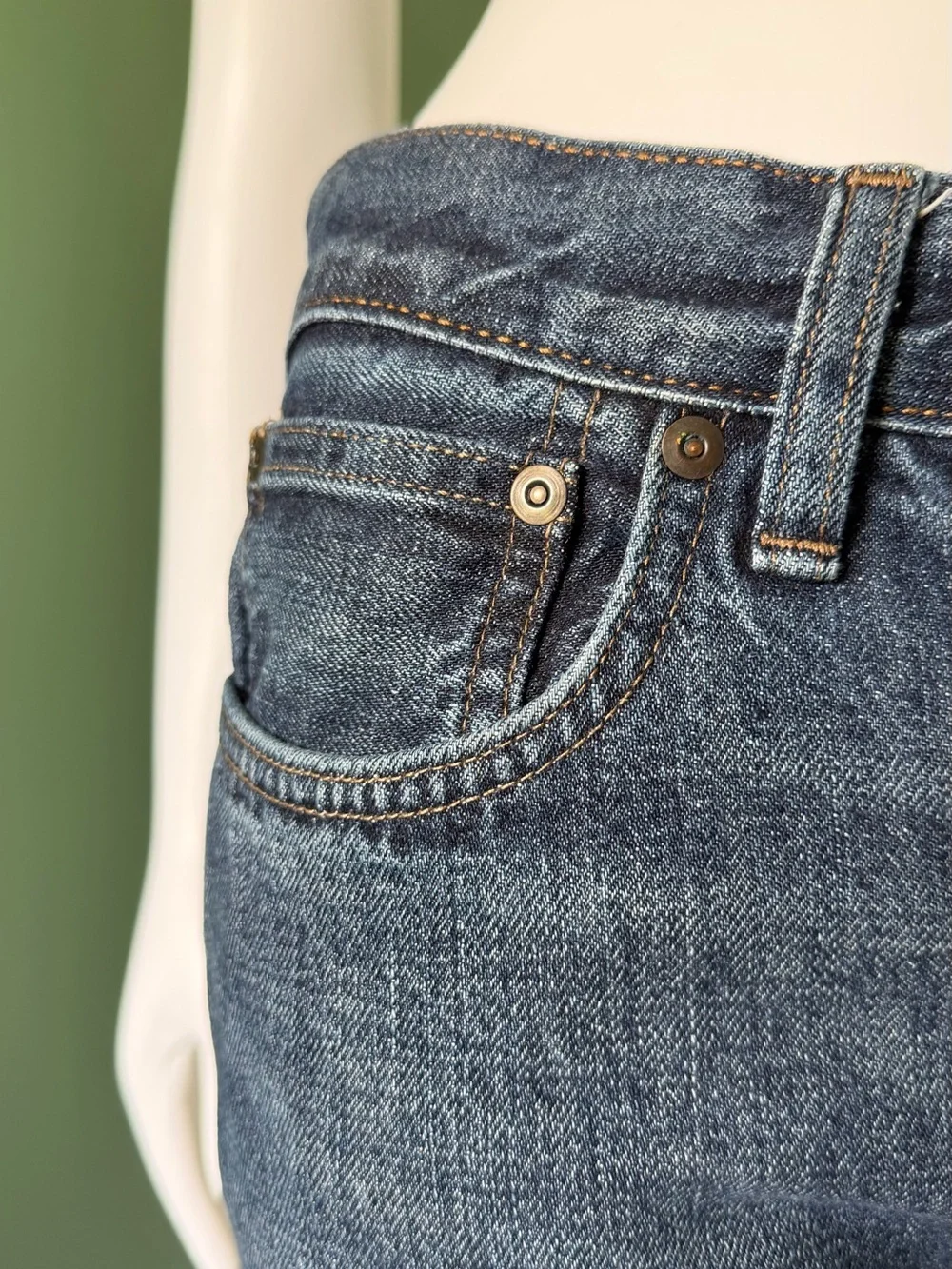 J. Crew 484 Straight Jeans in Dark Blue Indigo